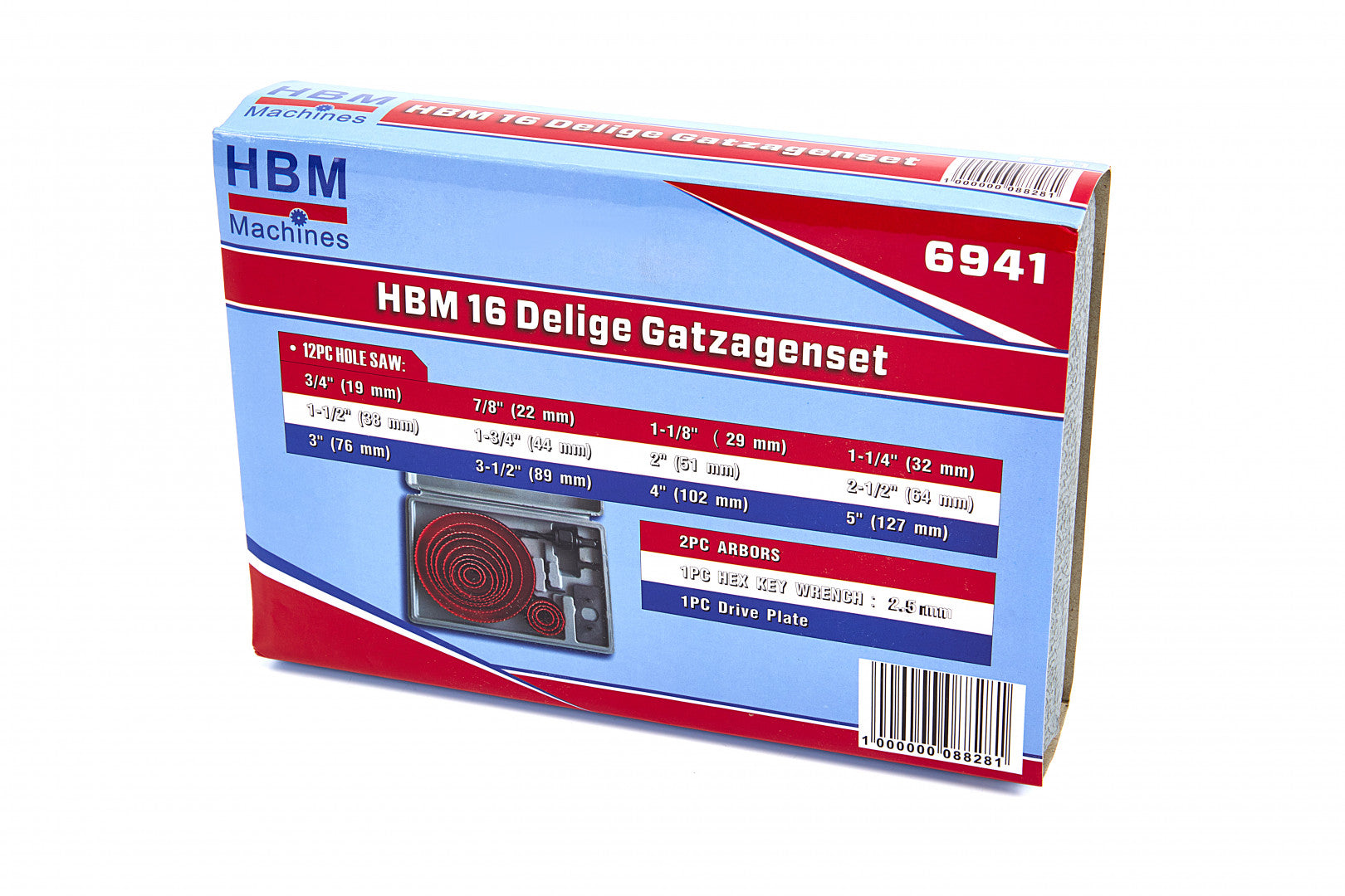 SET CAROTE HSS INELARE PENTRU LEMN 16 PIESE HBM