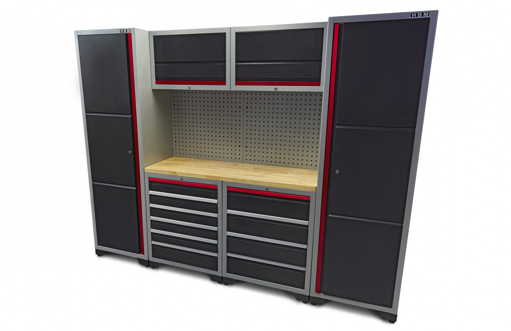 SET MOBILIER METALIC MODULAR PROFESIONAL 9 PIESE 263 X 51 X 204 CM HBM