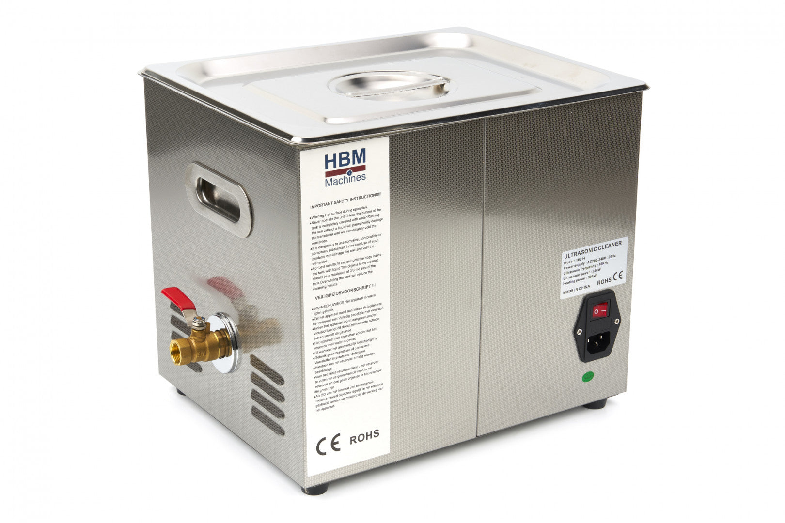 APARAT DE CURATAT CU ULTRASUNETE 10L HBM