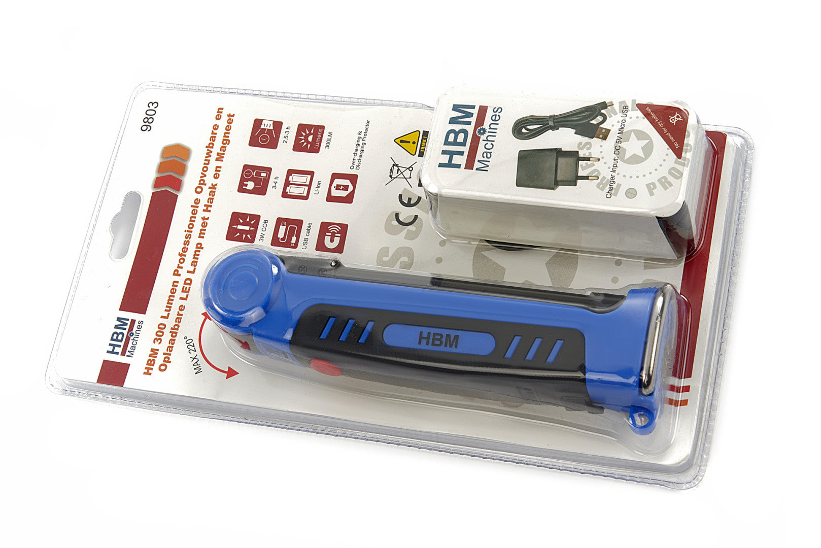 LAMPA LED PLIABILA SI REINCARCABILA CU MAGNET SI CARLIG 300 LUMEN HBM