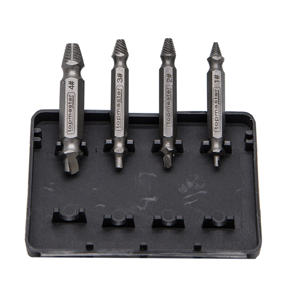 SET 4 EXTRACTOARE PENTRU SURUBURI UZATE RUPTE TOPMASTER