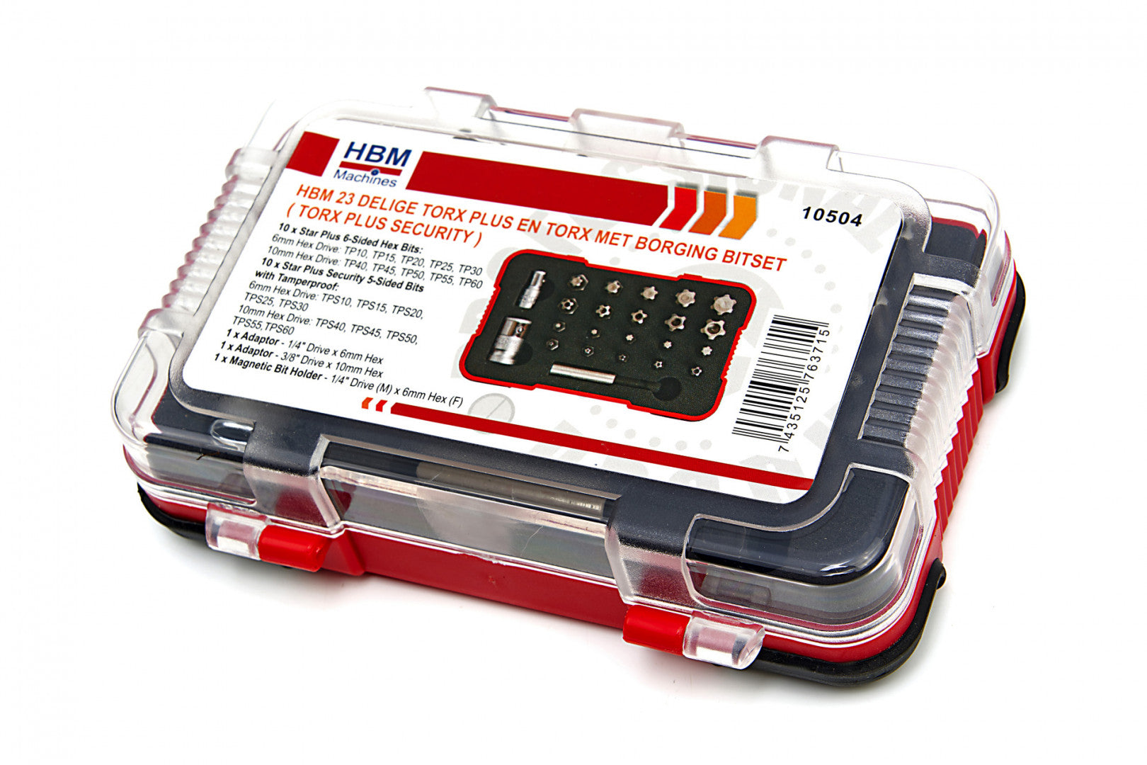 SET BITI TORX - TORX PLUS - TORX PLUS SECURITY 23 PIESE HBM MACHINES OLANDA
