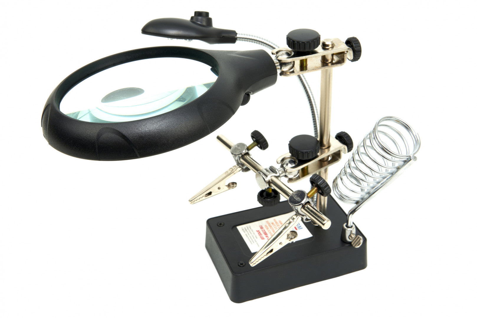 LAMPA LED DE LUCRU CU LUPA SI BRATE METALICE AJUTATOARE PT LIPIT