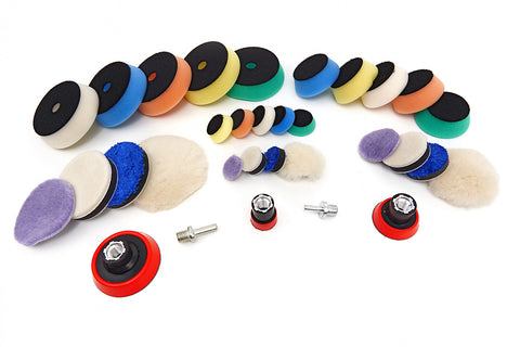 SET BURETI PENTRU LUSTRUIT SI POLISAT 25 / 50 / 75 MM 32 PIESE HBM