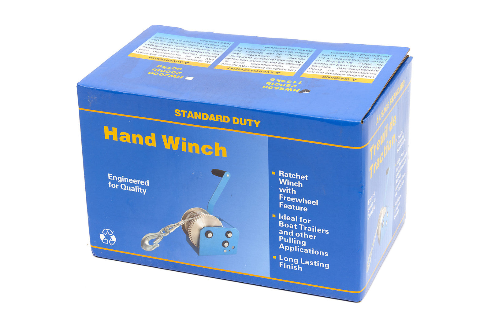 TROLIU MANUAL CU CABLU DE OTEL 7.6M - 1130 KG - HBM