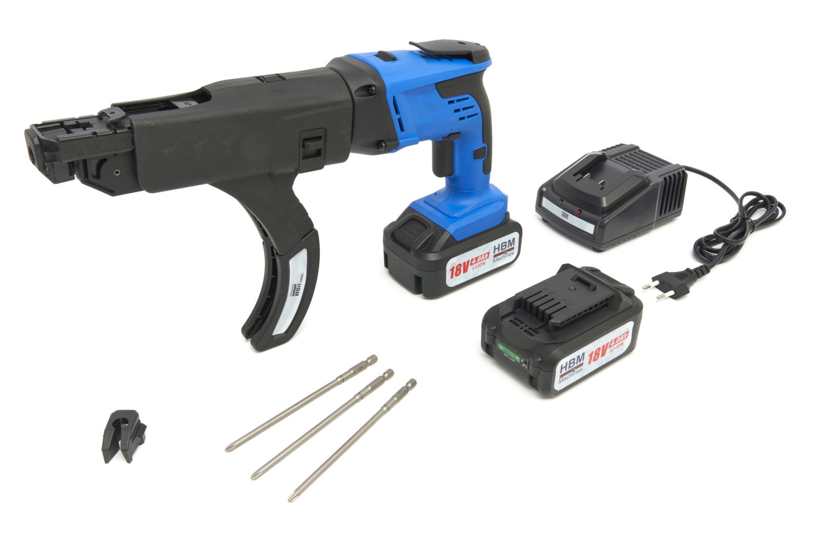 MASINA DE INSURUBAT CU BANDA DE SURUBURI PENTRU GIPS-CARTON 9-55MM CU ACUMULATOR 18V 4AH HBM