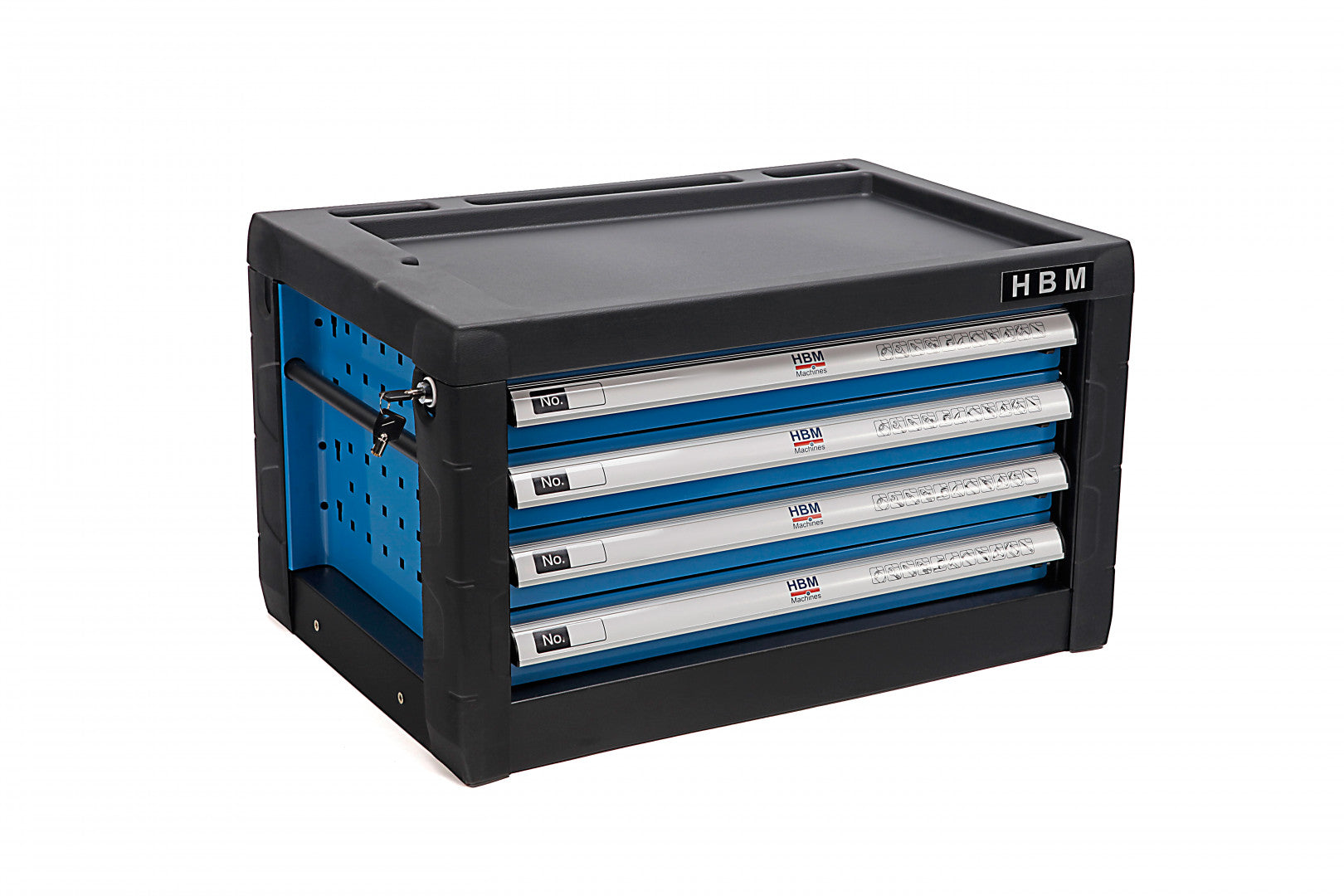 CUTIE METALICA CU 4 SERTARE PENTRU SCULE - ALBASTRU