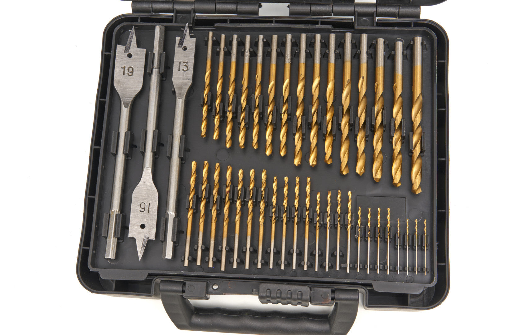 TRUSA BITI - BURGHIE - CAROTE - FREZE -LEMN - METAL - ZIDARIE - 204 PIESE HBM