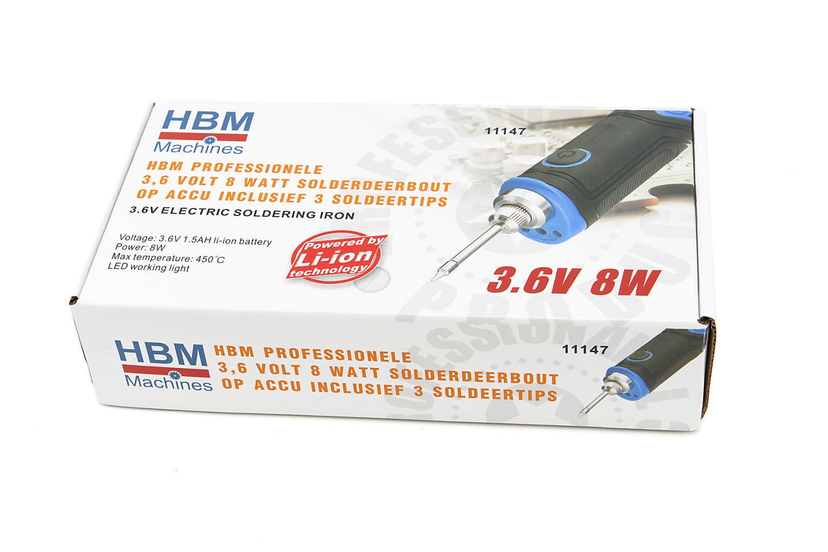 PISTOL DE LIPIT CU ACUMULATOR 3.6V 8W HBM