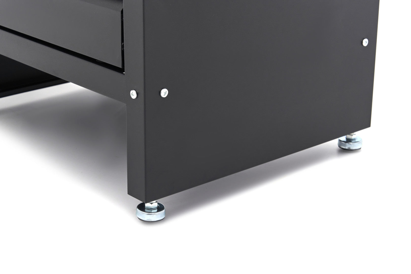 BANC DE LUCRU NEGRU CU 6 SERTARE, 1 USA SI BLAT DIN LEMN MASIV – 171 CM, HBM MACHINES, PREMIUM, OLANDA