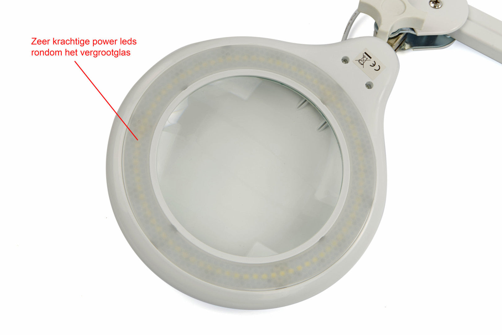 LAMPA LED CU LUPA SI BRAT REGLABIL CU PRINDERE DE MASA HBM 3800 LUX