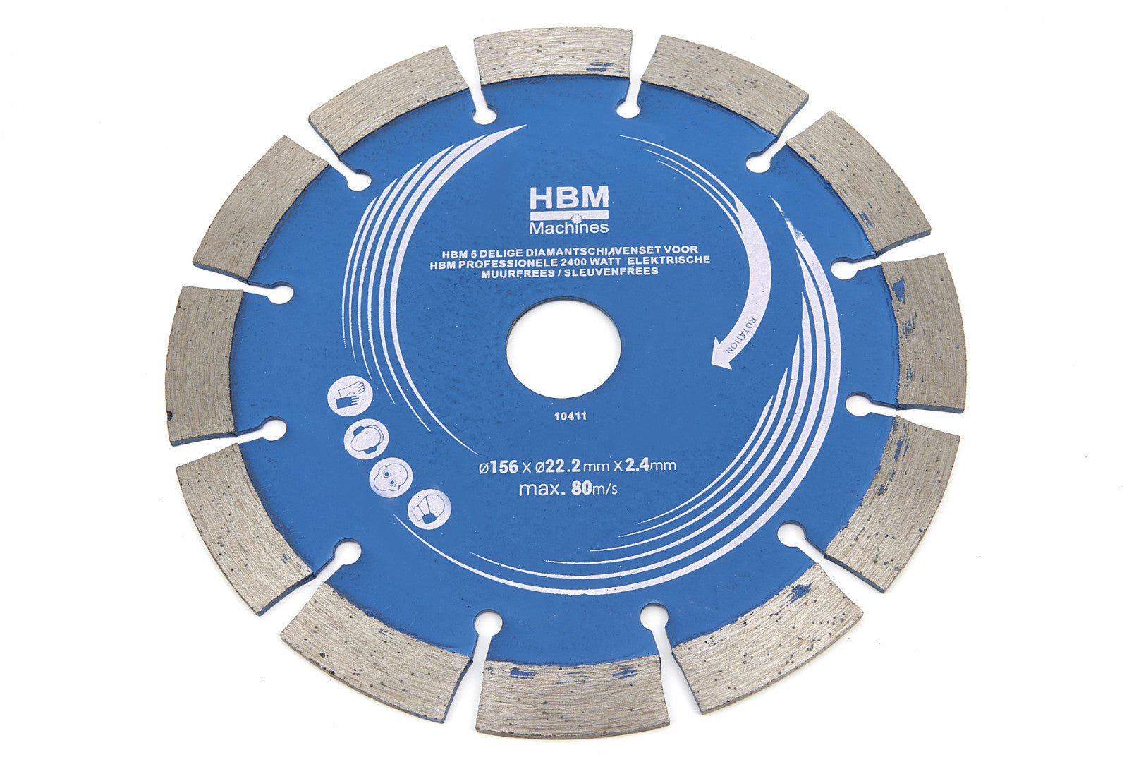 SET 5 DISCURI DIAMANTATE PENTRU MASINA DE TAIAT CANELURI SANTURI IN ZIDARIE BETON HBM 10410