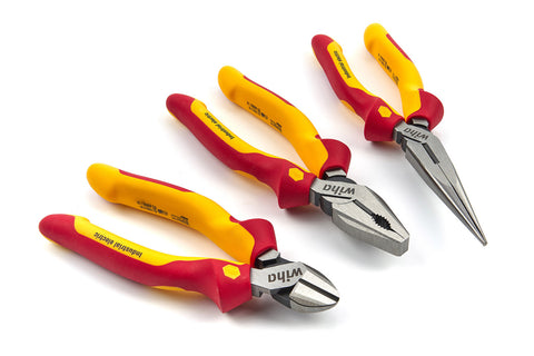 SET 3 CLESTI IZOLATE CU PROTECTIE PENTRU ELECTRICIENI VDE WIHA