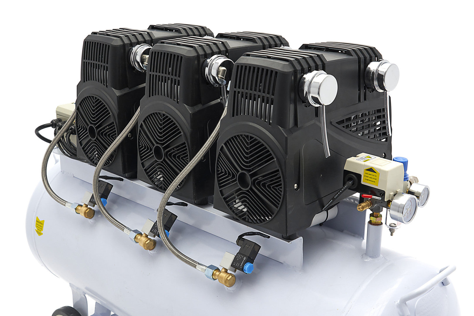 COMPRESOR SILENTIOS ZGOMOT REDUS FARA ULEI 150L 10 BARI HBM MACHINES OLANDA