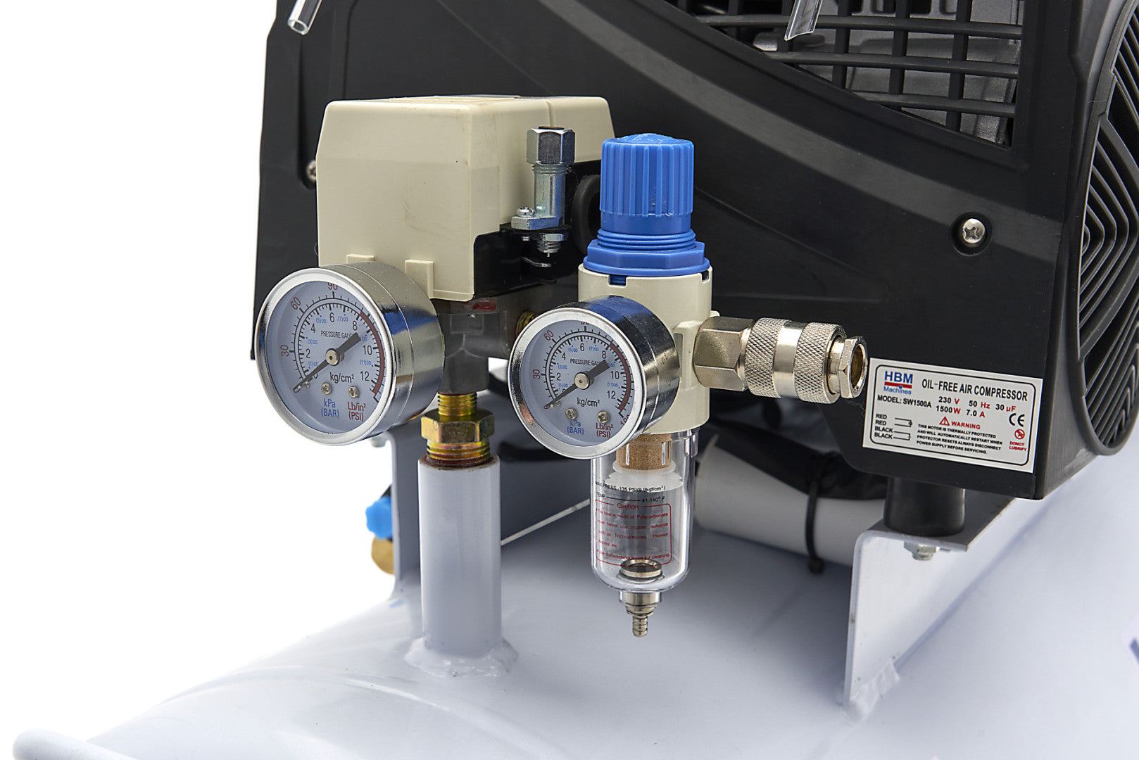 COMPRESOR SILENTIOS ZGOMOT REDUS FARA ULEI 150L 10 BARI HBM MACHINES OLANDA