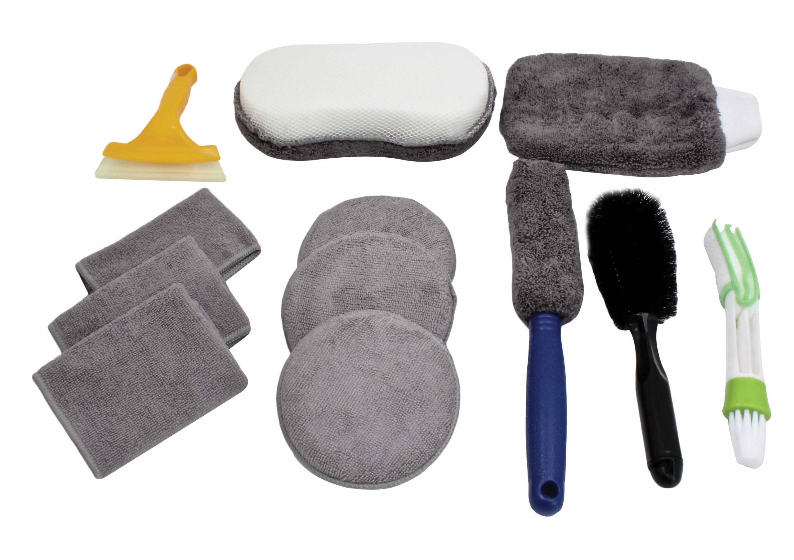 SET PERII LAVETE PENTRU CURATAT / SPALAT INTERIOR EXTERIOR - DETAILING AUTO 12 PIESE