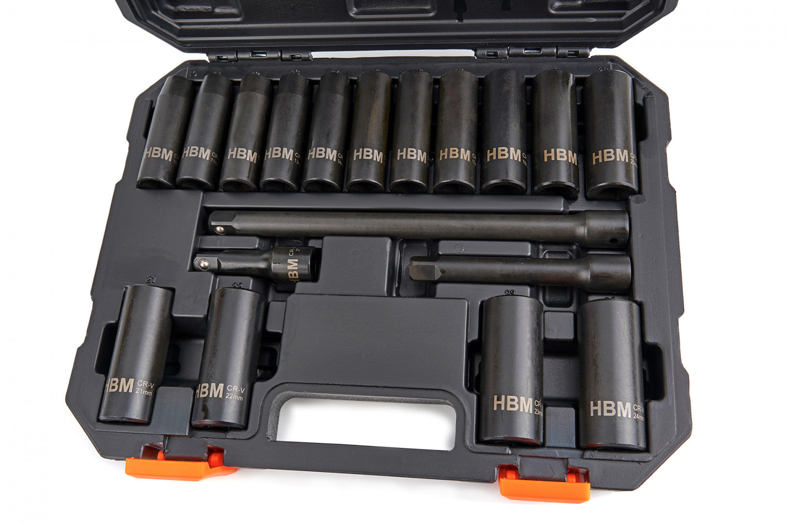 TRUSA TUBULARE SI PRELUNGITOARE DE IMPACT 1/2 18 PIESE 10-24MM HBM MACHINES OLANDA
