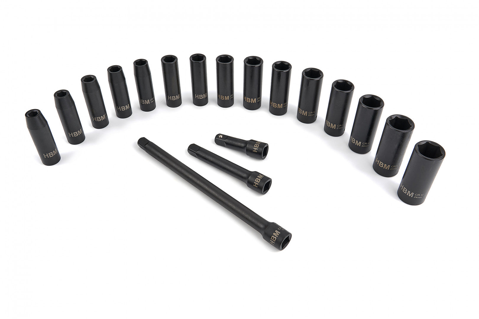 TRUSA TUBULARE SI PRELUNGITOARE DE IMPACT 1/2 18 PIESE 10-24MM HBM MACHINES OLANDA