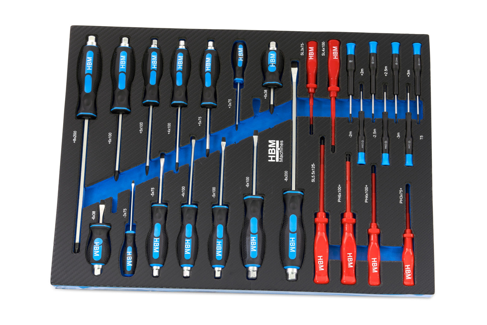 DULAP SCULE PROFESIONAL HBM CU 7 SERTARE, 196 PIESE, 5 MODULE – PREMIUM, OLANDA