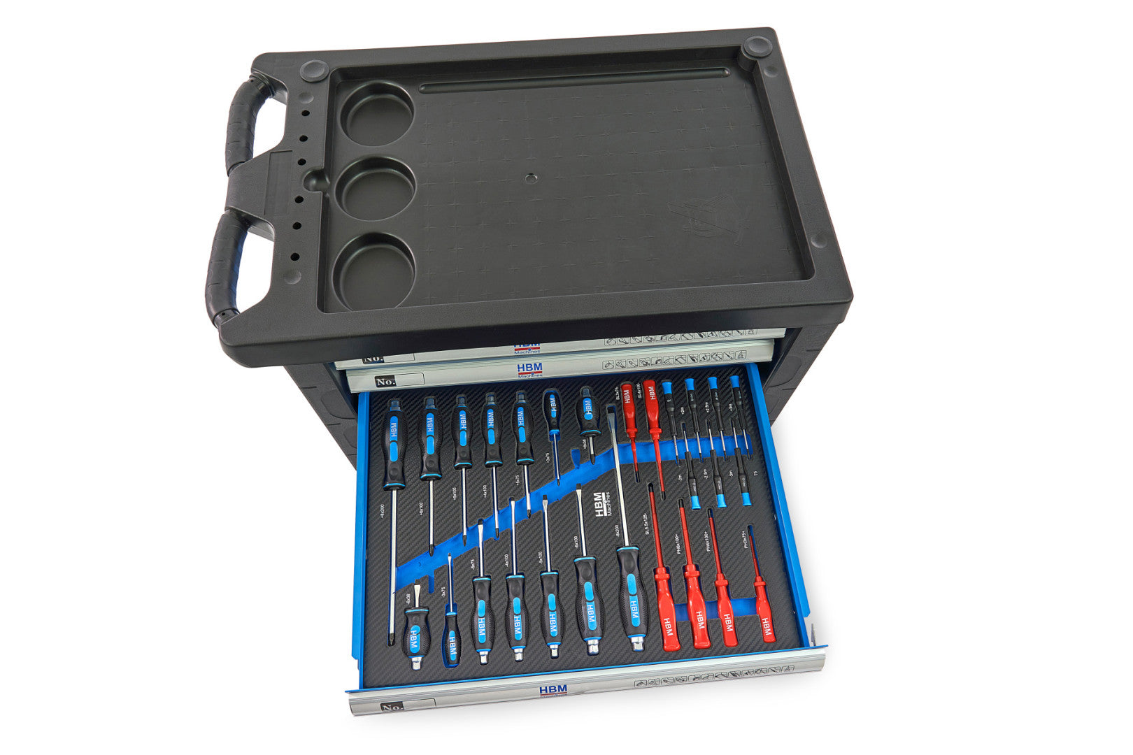 DULAP SCULE PROFESIONAL HBM CU 7 SERTARE, 196 PIESE, 5 MODULE – PREMIUM, OLANDA