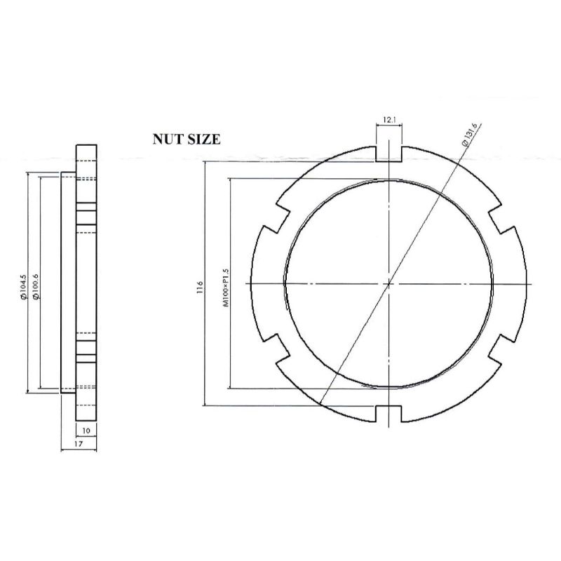 CHEIE TUBULARA 3/4 NUCA AX PUNTE MAN TGA H60 158MM