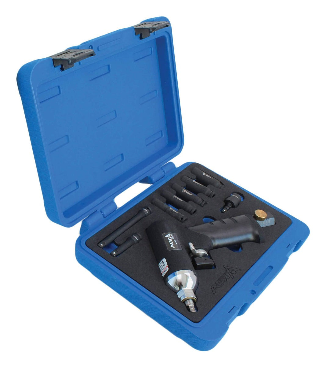 SET PISTOL PNEUMATIC DE IMPACT PENTRU BUJII INCANDESCENTE 1/4 40NM 9 PIESE