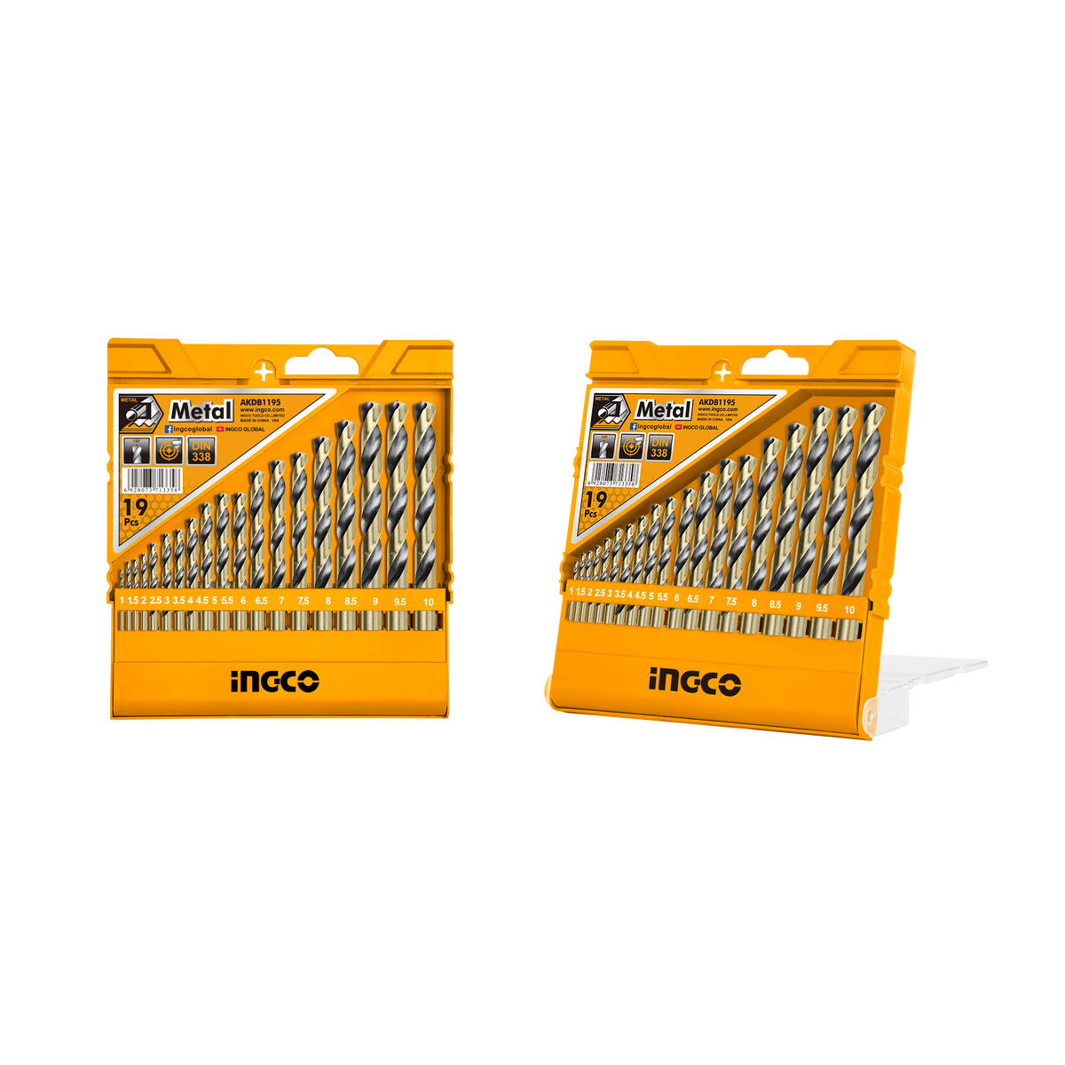 SET DE BURGHIE HSS PENTRU METAL 19 PIESE INGCO