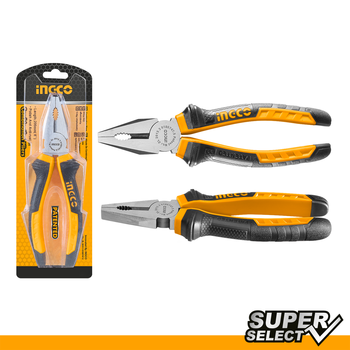 CLESTE PATENT SUPER SELECT 200 MM 8" INGCO