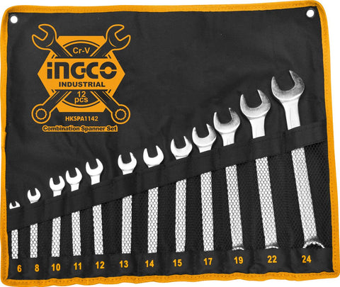 SET 12 CHEI COMBINATE 6-24MM INGCO