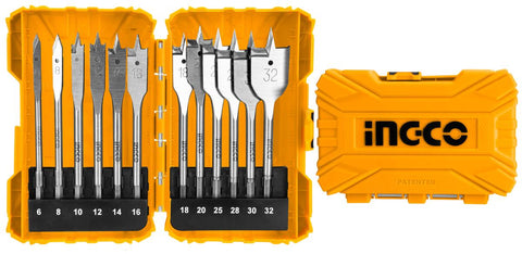SET 12 BURGHIE PLATE TIP FLUTURE 6-32MM INGCO