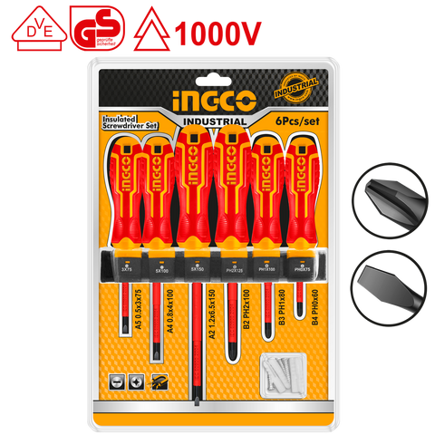 SET 6 SURUBELNITE IZOLATE PENTRU ELECTRICIENI INGCO
