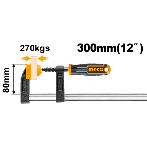 MENGHINA PENTRU FIXARE TIP F 80 X 300MM INGCO