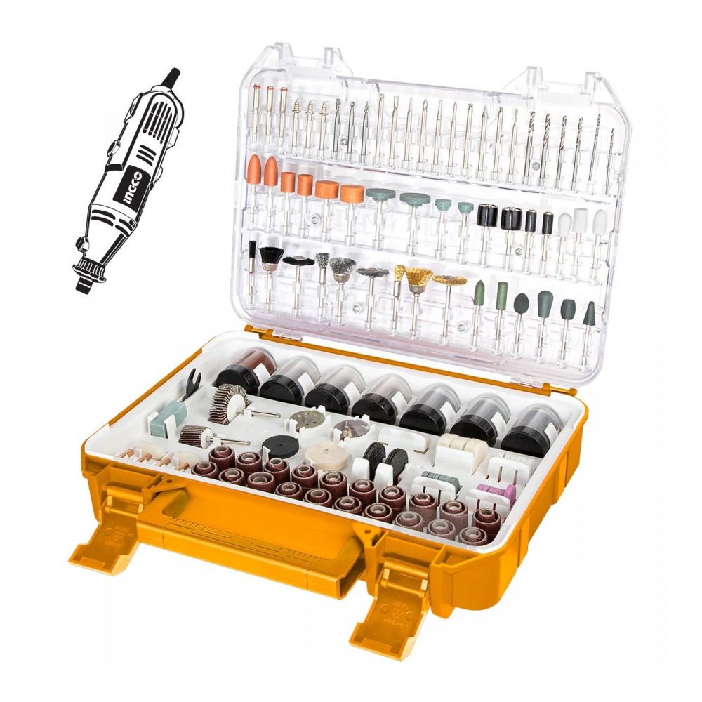 SET ACCESORII PENTRU SLEFUITOR - POLIZOR BIAX 410 PIESE INGCO