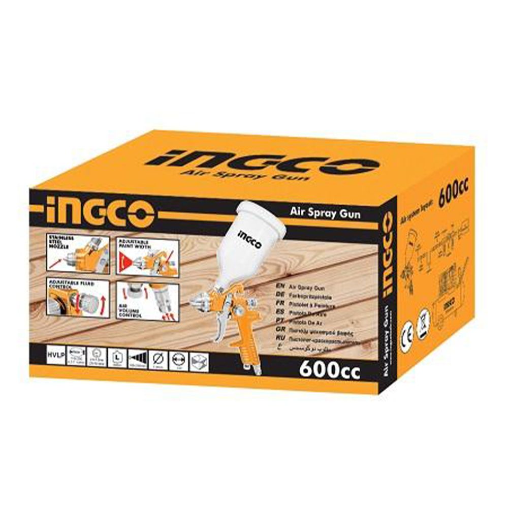 PISTOL DE VOPSIT CU VAS METALIC 600CC INGCO