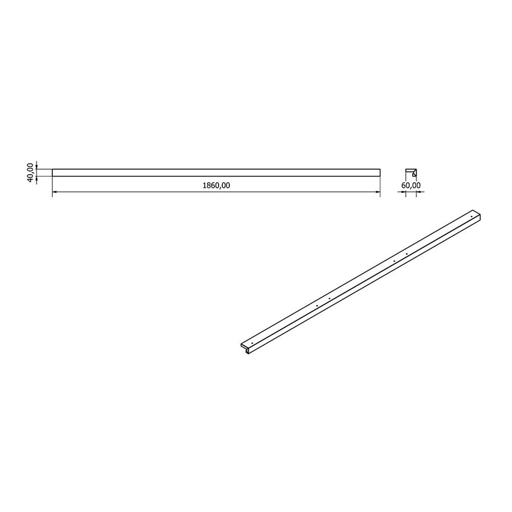 PIESA MASCARE LAMPA LED 120 CM PENTRU MODUL MOBILIER GB9529 GB9534 SI GB9535