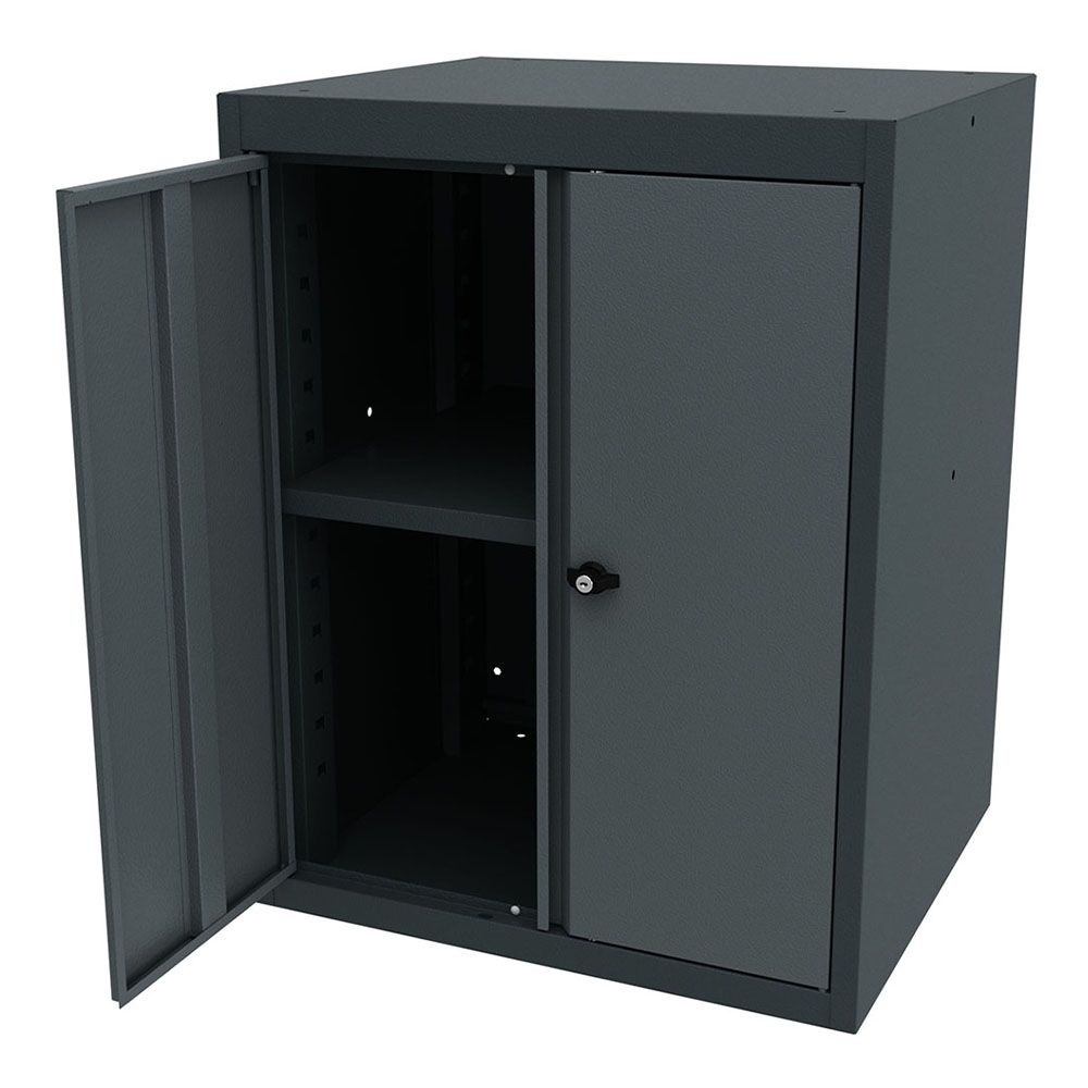DULAP CORP FISET METALIC CU 2 USI 2 POLITE PENTRU ATELIER SERVICE 62 X 53 X 79 CM