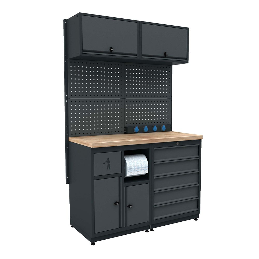 BANC DE LUCRU - MOBILIER METALIC MODULAR PENTRU ATELIER 1.24M MODEL 1