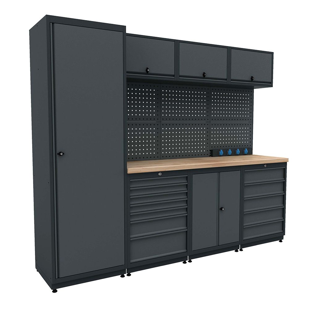 BANC DE LUCRU - MOBILIER METALIC MODULAR PENTRU ATELIER 2.48M MODEL 3