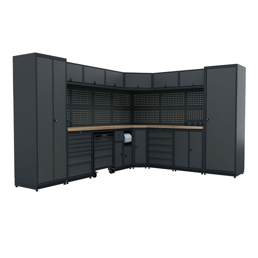 BANC DE LUCRU - SET MOBILIER METALIC MODULAR PENTRU ATELIER 3.23 M X 2.61 M MODEL 4
