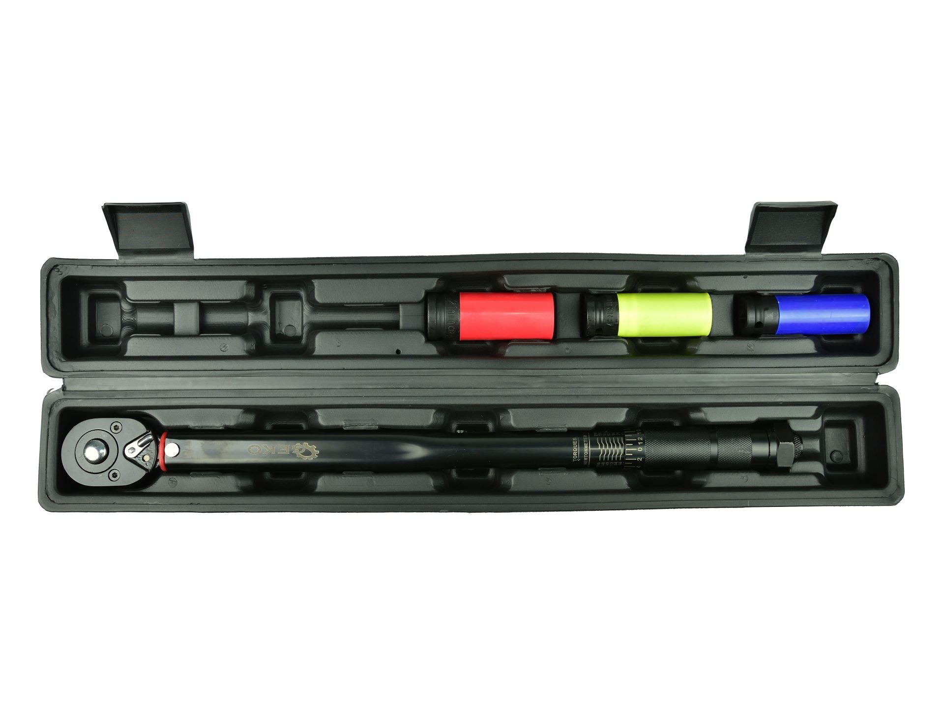 Cheie dinamometrica 1/2 28-210NM cu set tubulare cu protectie pentru jante aliaj