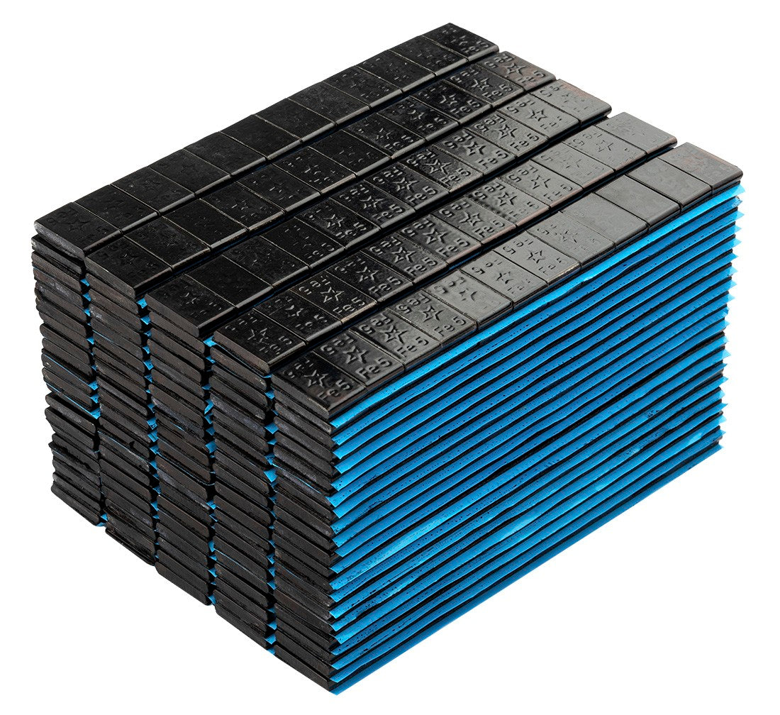 Cutie contragreutati negre autoadezive 5 grame - 100 fasii - 12 buc/ fasie 6 kg