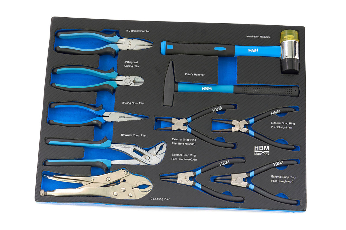 Dulap scule profesional HBM cu 7 sertare, 196 piese, 5 module – premium, OLANDA