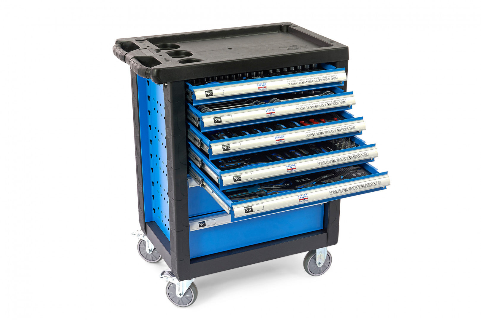 Dulap scule profesional HBM cu 7 sertare, 196 piese, 5 module – premium, OLANDA