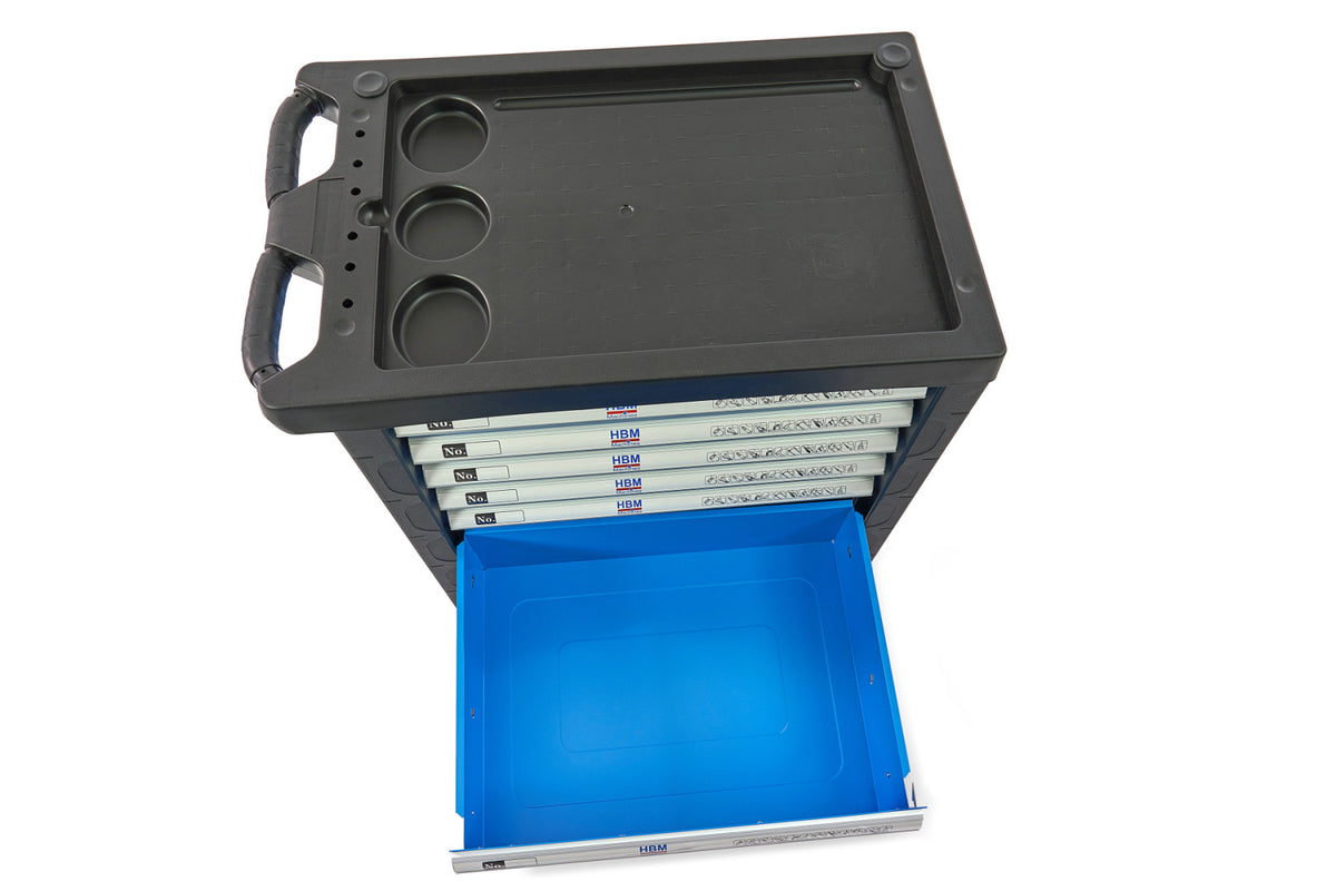 Dulap scule profesional HBM cu 7 sertare, 196 piese, 5 module – premium, OLANDA