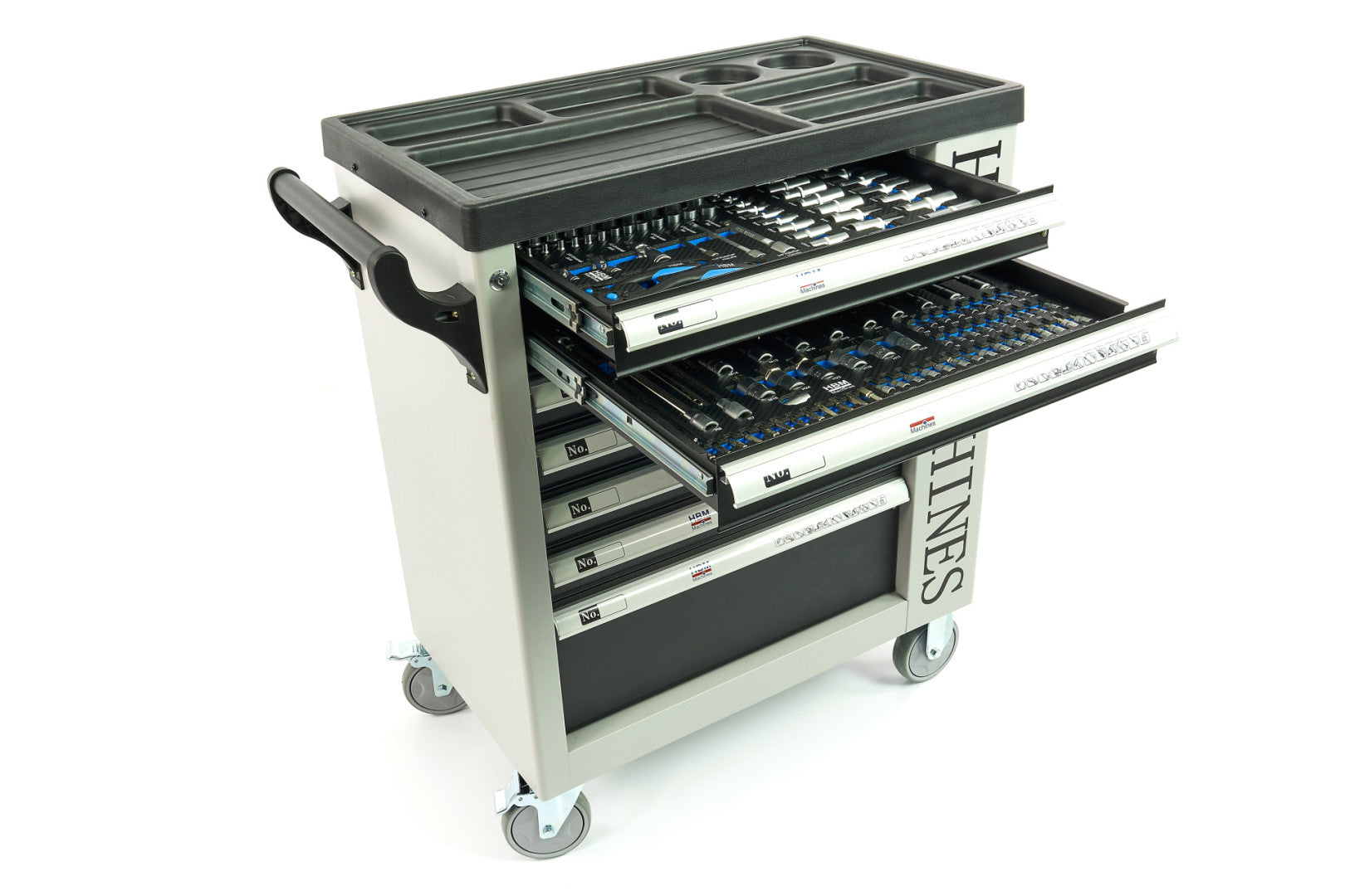 Dulap scule profesional HBM cu 7 sertare, 245 piese, 6 module carbon – OLANDA, premium