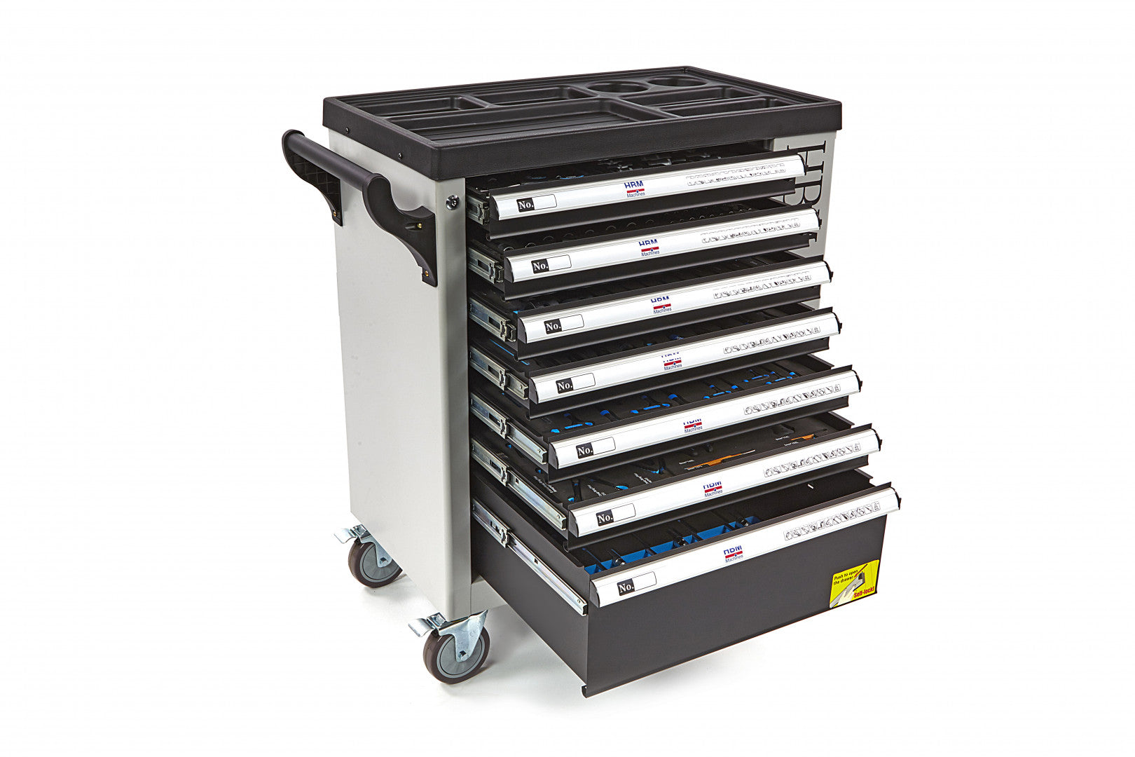 Dulap scule profesional HBM cu 7 sertare, 262 piese, 7 module carbon – premium, OLANDA