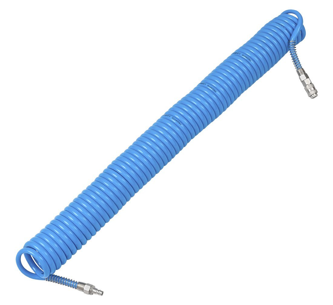 Furtun aer spiralat 15m diamtru 8x12mm cuple rapide incluse