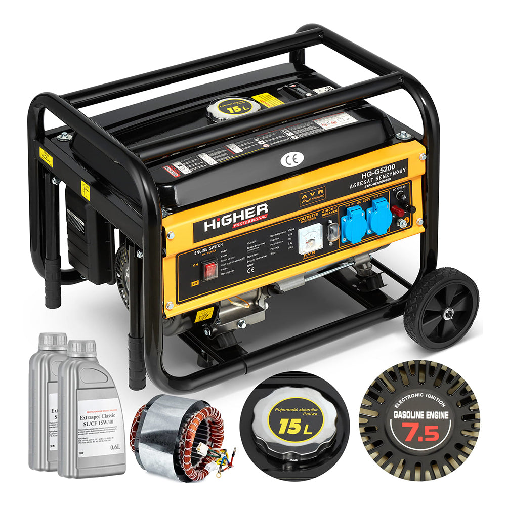 Generator electric 4.2KW cu motor pe benzina 7.5cp HIGHER