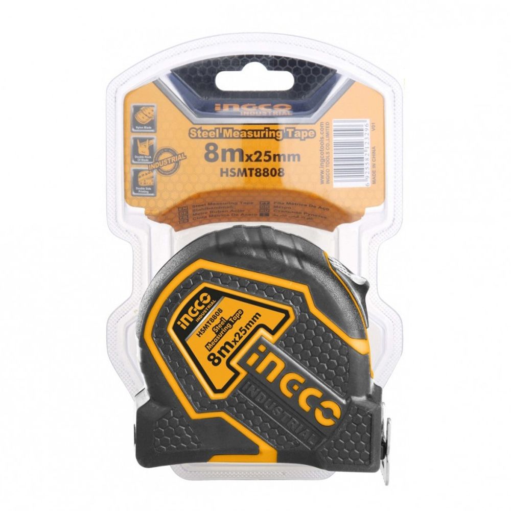 RULETA RETRACTABILA DE MASURAT CU AUTOBLOCAJ 8M X 25MM INGCO