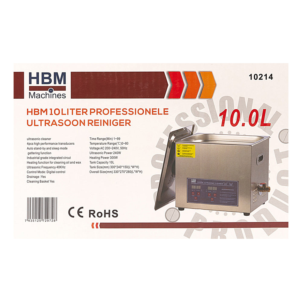 APARAT DE CURATAT CU ULTRASUNETE 10L HBM